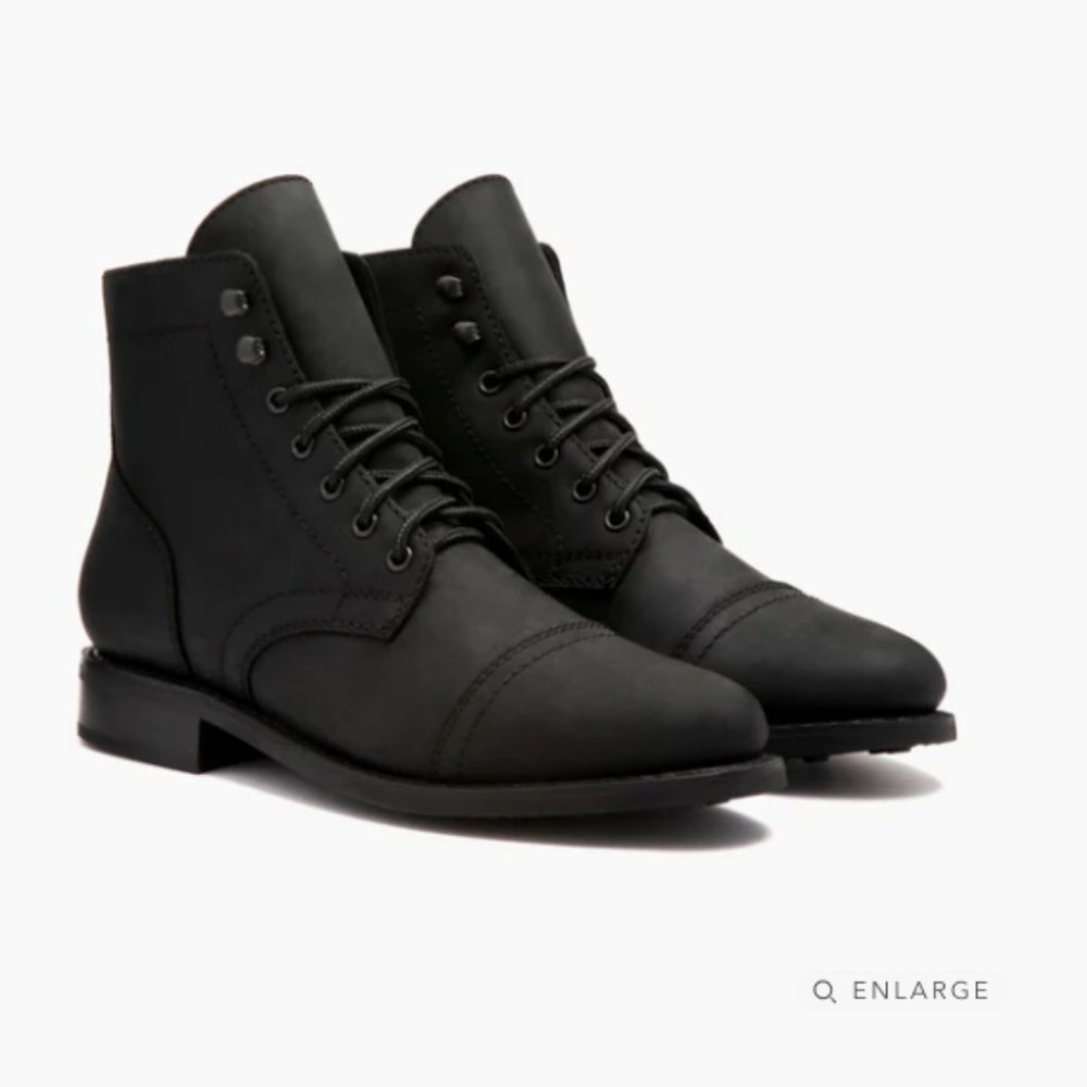 Matte Black Leather Boots from Thursday Boot Co.
